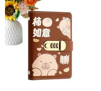 Capybara Money Saving Binder, Bill Storage Notebook with Lock, Banknote Storage Binder with Secure Closure, Durable and Portable Design, for Freelancers Students Couples Home Office Use