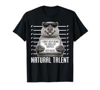 Capybara Mugshot Chillest Sospechoso Natural Talento Divertido Camiseta