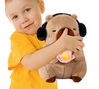 Capybara - Muñeco de peluche Capybara con orejeras - Juguete suave de 25 cm, divertido juguete de peluche para sala de estar y dormitorio