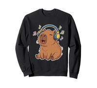 Capybara Music Lover Niños Mujeres Hombres Niños Niñas Lindo Capibara Sudadera