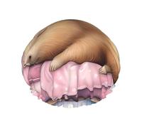 Capybara On The Moon - Gorro de ducha impermeable de doble capa para mujeres y hombres, protección del cabello para baño, máscaras faciales, spa