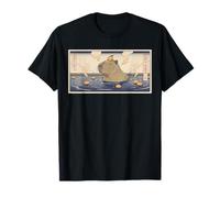 Capybara Onsen Hot Spring Woodblock Art Social Pun Japanese Camiseta