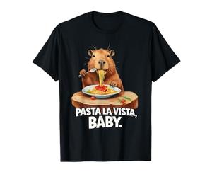 Capybara Pasta La Vista Baby Chill Vibes Funny Anima Camiseta