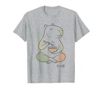 Capybara Peaceful Zen Ramen Noodle Minimalista Sabi WABI Camiseta