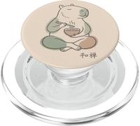 Capybara Peaceful Zen Ramen Noodle Minimalista Sabi WABI PopSockets PopGrip para MagSafe