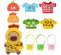 Capybara Peluche, 23 cm Peluche De Capibara para Vestir con Ropa Y Accesorios, Juguete de Peluche Carpincho, Muñecos Peluche Carpincho, Simulación Carpincho Juguetes, Regalos de Cumpleaños para Niños