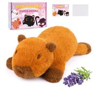 Capybara Peluche de 10 pulgadas Capybara, peluche de calor, calentamiento en el microondas, animales de peso cálido, regalo para adultos y niños de 3 años