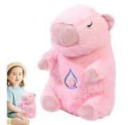 Capybara Peluche Sleeper - Juguete respiratorio interactivo con música relajante y brillo LED, compañero de sueño de peluche suave, cómodo abrazo para adultos | Regalo de almohada de si