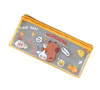 Capybara Pencil Case - PVC Transparent bust, soporte con cremallera | 7,5x8,5 cm Benera con diseño resistente a arañazos de polvo, carga de papelería animal para el mostrador escolar, mochila de viaje