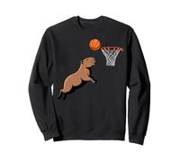 Capybara Playing Sports Wild Animal Rodents Basketball Sudadera