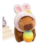 Capybara Plüschtier - 7.87 Zoll Kuscheltier Figur | Weiches Samt Stofftier - Niedliche Capybara Mit Hasenohren Und Osterei Aus PP Baumwolle Als Dekoration Für Schlafzimmer Oder Geschenk