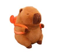 Capybara Plush - 8,66 x 5,91 x 3,94 pulgadas Capybara Stuffed Animal | Soft Animal Decorative Throw Pillow, lindo Tiny Capybara Toy with Removable Backpack, Plush Doll for Kids and Adults