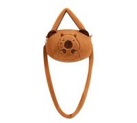 Capybara Plush Bag, Animal Shoulder Purse, With Soft Stuffed Design and Cartoon Style Appeal, Plushy Handbag for Girls Fashion, Cute Capybara Toy Included, Crossover Size