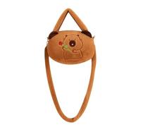 Capybara Plush Bag, Animal Shoulder Purse, With Soft Stuffed Design and Cartoon Style Appeal, Plushy Handbag for Girls Fashion, Cute Capybara Toy Included, Crossover Size