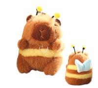 Capybara Plush Genérico - 15 cm lindo animal plush Bee-Shaped Bright Colors Capybara Doll Toy | Versatile Bee Plussh with Vibrating Wings, Plussh Capybaras Figura for Chinese New Year, Valentine's Day