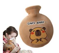 Capybara Plush Hot Water Bottle, Cute Cartoon Hot Water Bag with 700ml Capacity, Soft Water Bottle Sleeve for Relaxation, Traveling, and Sleeping, Ideal for Indoor and Outdoor Warmth