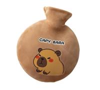 Capybara Plush Hot Water Bottle, Cute Cartoon Hot Water Bag with 700ml Capacity, Soft Water Bottle Sleeve for Relaxation, Traveling, and Sleeping, Ideal for Indoor and Outdoor Warmth