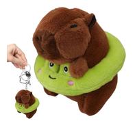 Capybara Plush Keychain - 4inch Super Soft Swimming Bag Doll Charm, Capybara Key Chain Plush Key Chain Pendant Cute Stuffed Toy Charm for Girls Boys Kids | Backpack Zipper Pull, Lunch Box Dangle