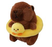 Capybara Plush Keychain - Mini Pendants De Juguete De Tela De 4 Pulgadas Realista Y De Natación Suave | Decoración Del Anillo Clave Para Mochila De Bolsas, Presente De Cumpleaños Para Niños Figura Ani