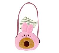 Capybara Plush Purse, Animal Shaped Wallet, Plush Change Purse, Cartoon Capybara Bag, Stuffed Animal Purse, Adjustable Plush Bag, Capybara Stuffed Wallet, Cute Animal Wallet, Plush Key Holder, rosa,