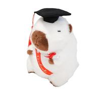 Capybara Plush Small, Capybara Animales rellenos - Encantadores 2025 Capybara Toys Relled | Hat de doctorado de muñecas abrazados para el animal para la escuela secundaria universitaria accesorios par
