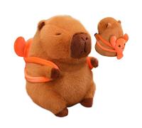 Capybara Plush Toy - Diseño suave y abrazo, mochila extraíble | Cojín decorativo y peluche, animal de uso diario para niñas y niños, regalo de cumpleaños y decoración acogedora