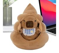 Capybara Plush Toy, Huggable Stuffed Animal, Cozy Nest Pillow, Soft PP Cotton Filling, Adorable Home Decor Accent, Birthday, 11.81 Inches / 15.75 Inches, Brown