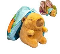 Capybara Plush Toy - Muñeca de Animales Rellenos Que se transforma en de Huevo | Soft Sofa Cushion | Figura Creativa de 18 cm Capybara | Adorable Felpa Coleccionable para el Uso de la decoración