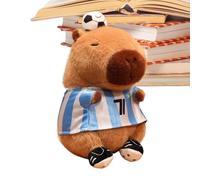 Capybara Plush Toy - Soft Plushs 26 x 22 x 10 cm | Muñecas de diseño de pelota deportiva | de animales rellenos de dibujos animados Capybara Felpa Animal Plush para niños Decoración Cuddly