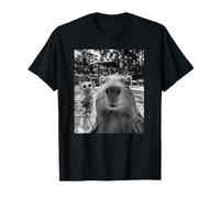 Capybara Pool Selfie Axolotl Summer Vacation Camiseta