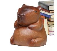 Capybara Purple Clay Tea Pet - Figura Hecha a Mano de Arcilla púrpura, tés Decorativos - Compañero | Little Capybauma Bebida Agua Chino Kung Fu Set de Tea de cerámica - Accesorio para Zen Medita