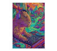 Capybara Puzzle 300 Piezas Aliviar Estrés Profundo Rompecabezas Familiar para Hombres Y Mujeres Obra De Arte Decorativo Hogar 300 PCS