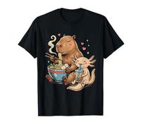 Capybara Ramen Axolotl Boba Kawaii Animales Monos Camiseta