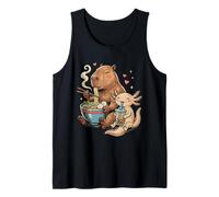 Capybara Ramen Axolotl Boba Kawaii Animales Monos Camiseta sin Mangas