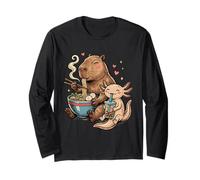 Capybara Ramen Axolotl Boba Kawaii Animales Monos Manga Larga