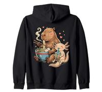 Capybara Ramen Axolotl Boba Kawaii Animales Monos Sudadera con Capucha