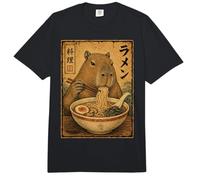Capybara Ramen Noodles Ukiyo-e Japanese Art Poster Comfort Colors Adult Heavyweight T-Shirt