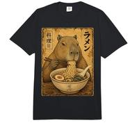Capybara Ramen Noodles Ukiyo-e Japanese Art Poster Comfort Colors Adult Heavyweight T-Shirt