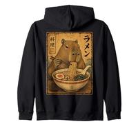 Capybara Ramen Noodles Ukiyo-e Japanese Art Poster Sudadera con Capucha