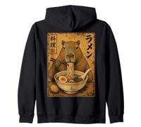 Capybara Ramen Noodles Ukiyo-e Japanese Art Poster Sudadera con Capucha