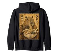 Capybara Ramen Noodles Ukiyo-e Japanese Art Poster Sudadera con Capucha