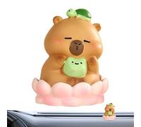 Capybara Resin Figurine - Miniature Animal Garden Accessory, 1.18x1.18x1.97 Inches Cute Tiny Desk Capybara, Detailed Crafting, Collectible Display, Decor Accent for Shelves, Fairy Garden Scenes