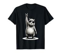 Capybara Retro Rock On Rock and Roll Funny Capybara Camiseta