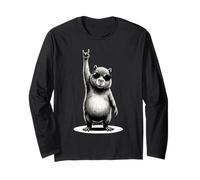 Capybara Retro Rock On Rock and Roll Funny Capybara Manga Larga