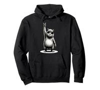 Capybara Retro Rock On Rock and Roll Funny Capybara Sudadera con Capucha