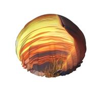 Capybara River Sunset - Gorro de ducha impermeable de doble capa para mujeres y hombres, protección del cabello para baño, máscaras faciales, spa
