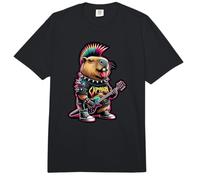 Capybara Rockstar Vibes: Divertido e icónico Punk Rock Heavy Metal Comfort Colors Adult Heavyweight T-Shirt
