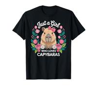 Capybara Rodents Kids Just A Girl Who Loves Capybaras Camiseta