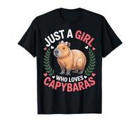Capybara Rodents Kids Just A Girl Who Loves Capybaras Camiseta