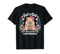 Capybara Rodents Kids Just A Girl Who Loves Capybaras Camiseta